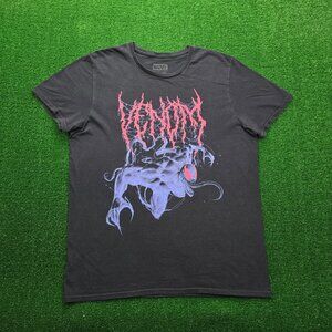 Marvel Tshirt Mens Large Black Short Sleeve Venom Symbiote Villain‎ Graphic
